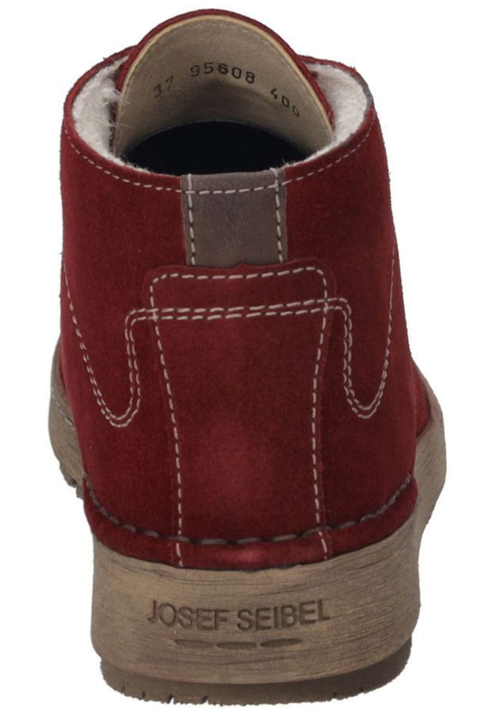 Josef Seibel Stiefelette Veloursleder Rot Warmfutter