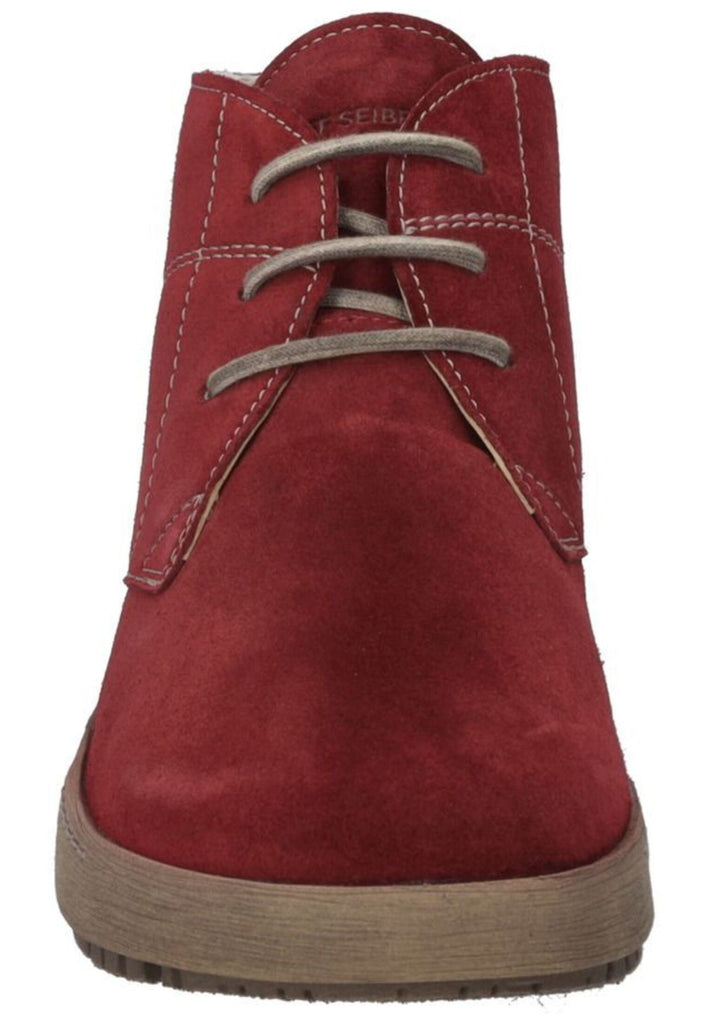Josef Seibel Stiefelette Veloursleder Rot Warmfutter