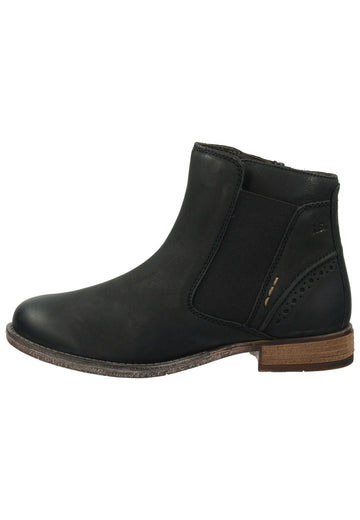 Stiefeletten Josef Seibel Stiefelette Leder Schwarz Warmfutter
