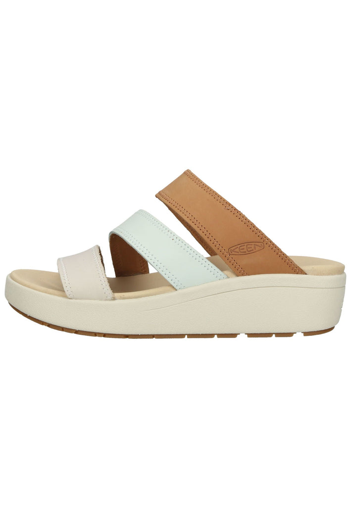 Keen Pantoletten Leder Beige/Braun