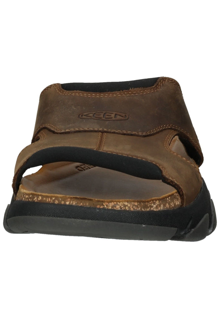 Keen Pantoletten Leder/Textil Braun/Schwarz