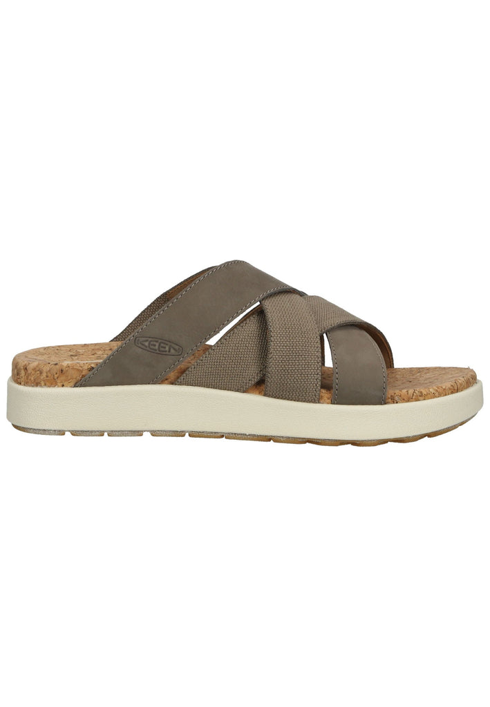 Keen Pantoletten Leder/Textil Dunkelbraun