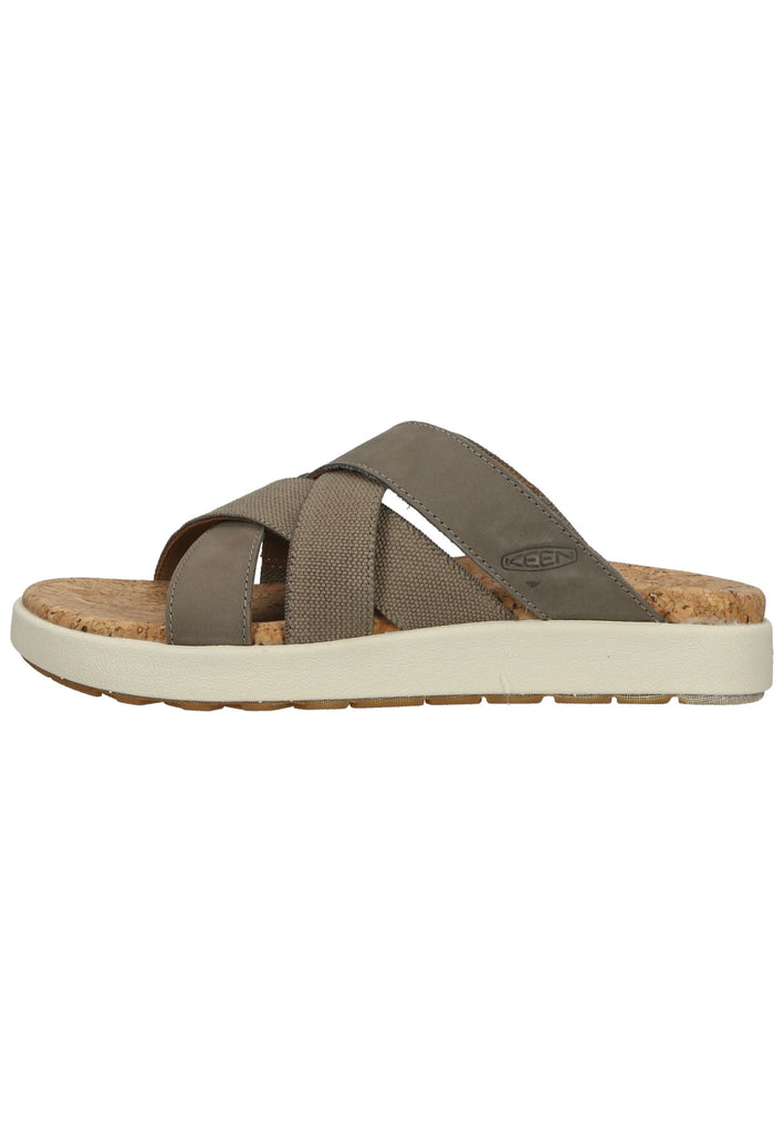 Keen Pantoletten Leder/Textil Dunkelbraun