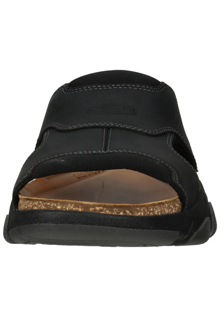Keen Pantoletten Leder/Textil Schwarz/Schwarz