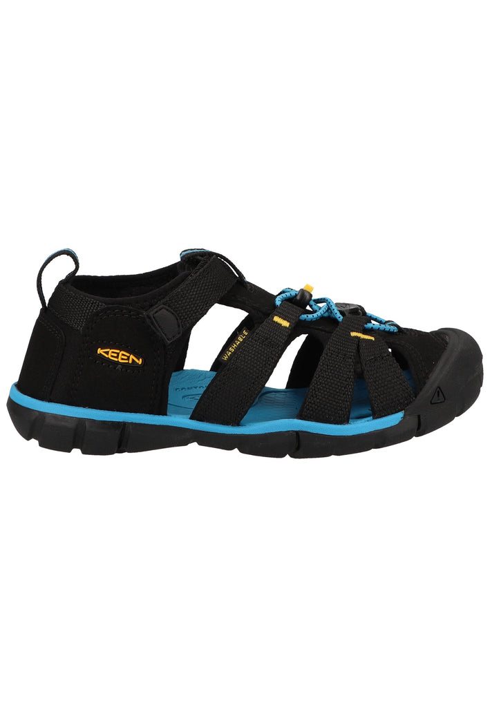 Keen Sandalen Lederimitat/Textil Schwarz/Gelb