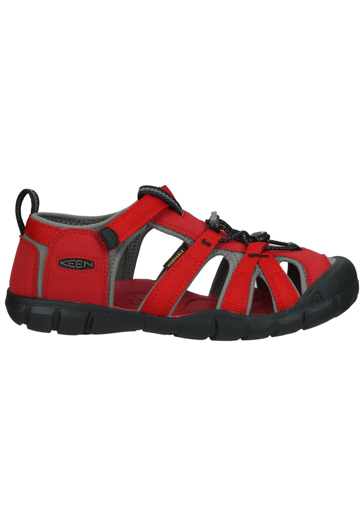 Keen Wanderschuhe Lederimitat/Textil Rot/Schwarz