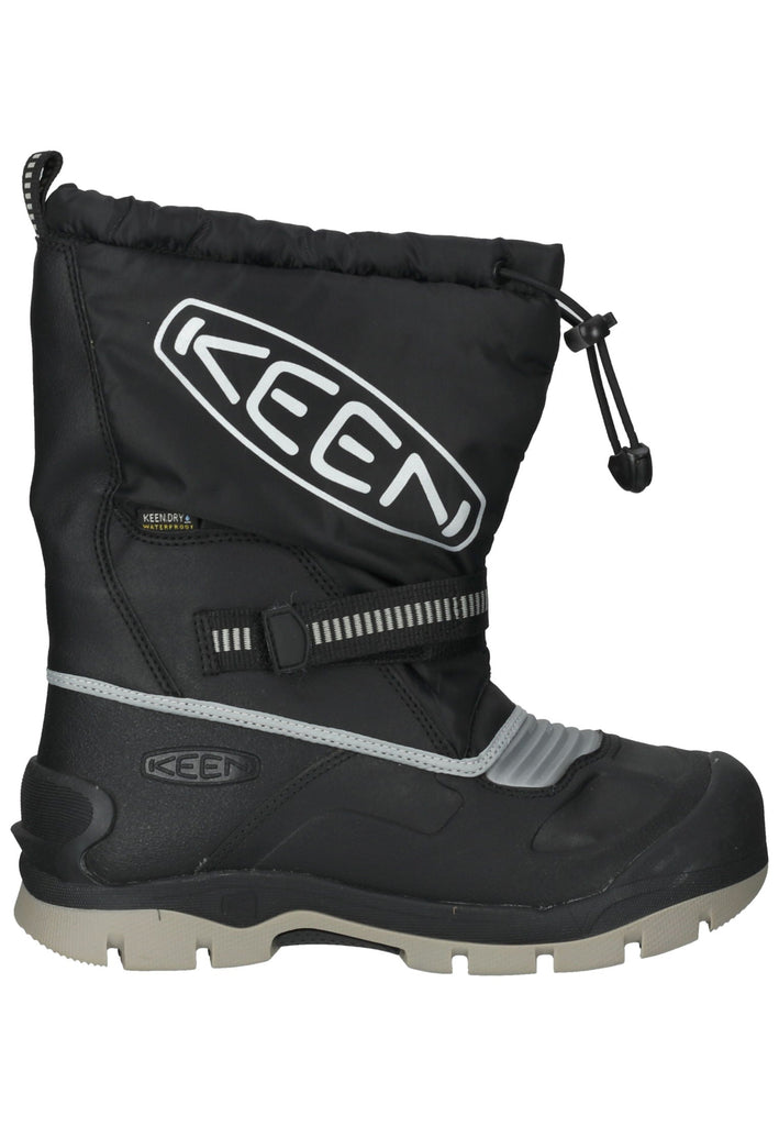 Keen Wanderschuhe Lederimitat/Textil Schwarz/Silber Warmfutter