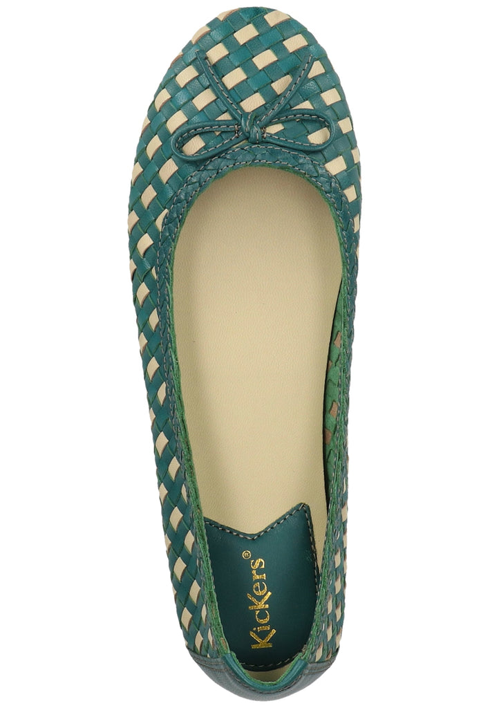 Kickers Ballerinas Leder Blau/Grün