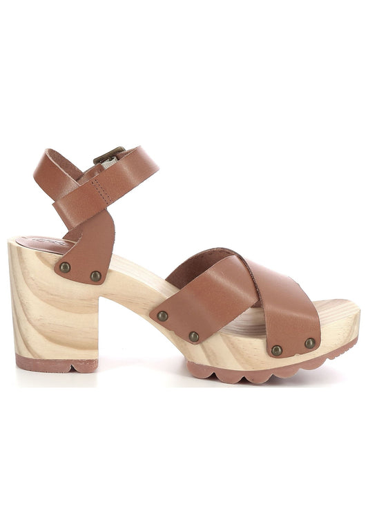 Kickers Clogs Leder Camel