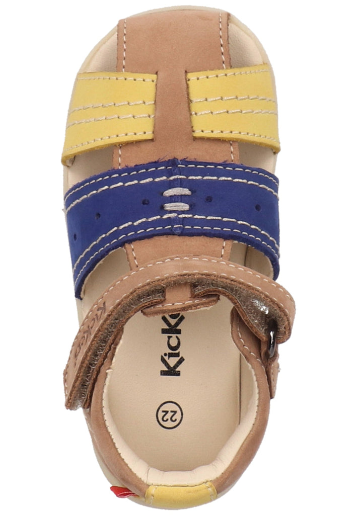 Kickers Halbschuhe Leder Beige/Gelb