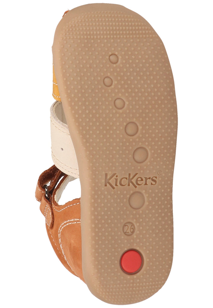 Kickers Halbschuhe Leder Braun/Gelb