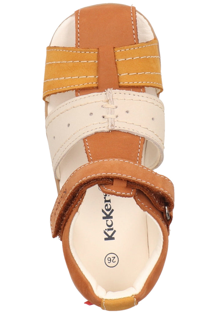 Kickers Halbschuhe Leder Braun/Gelb