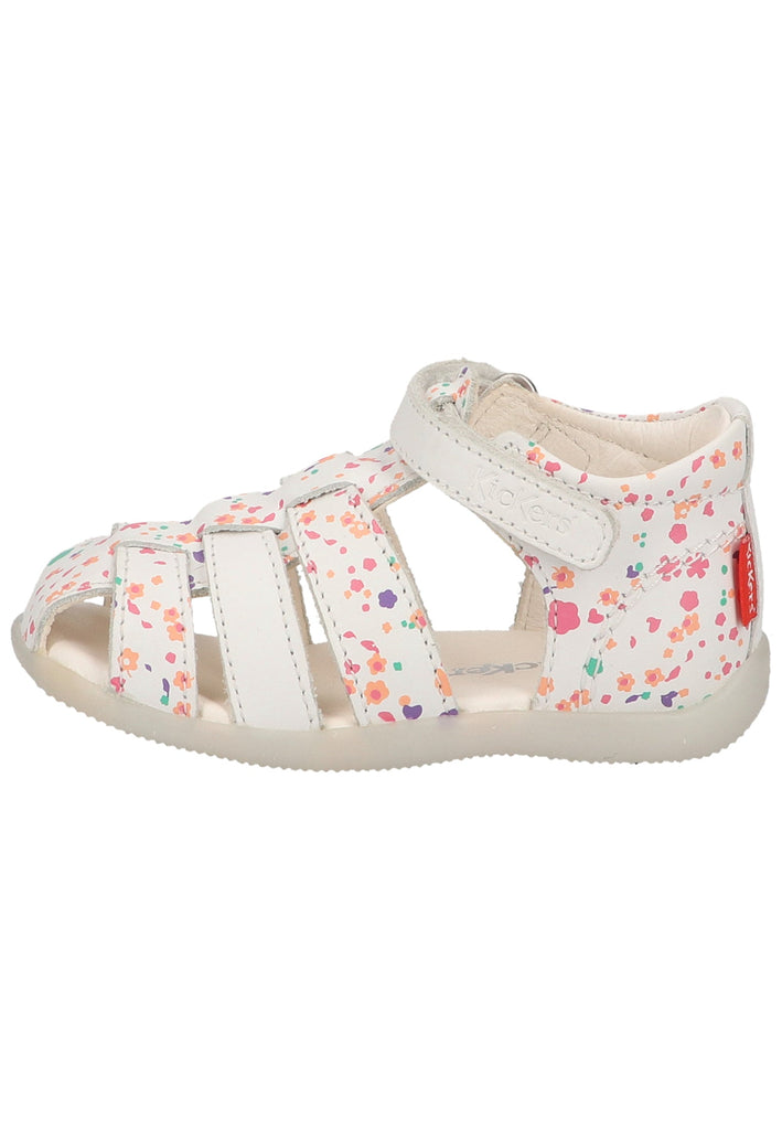 Kickers Halbschuhe Leder Weiß/Rosa