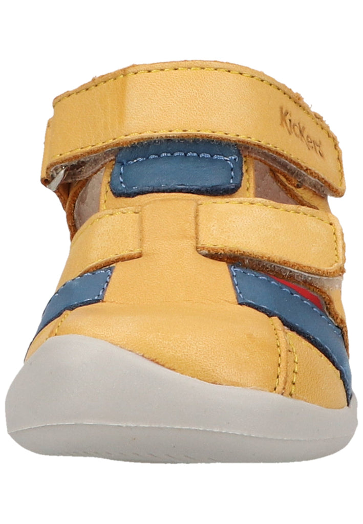 Kickers Halbschuhe Nappaleder Blau/Gelb