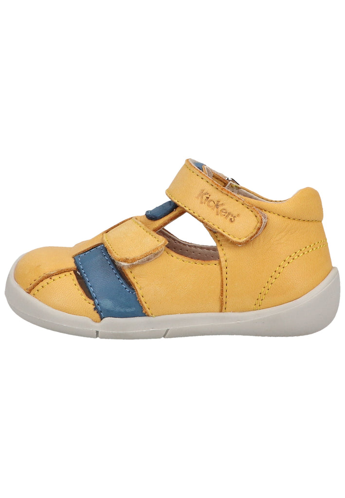 Kickers Halbschuhe Nappaleder Blau/Gelb