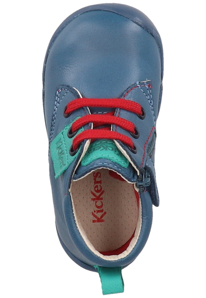 Kickers Halbschuhe Nappaleder Blau/Grün