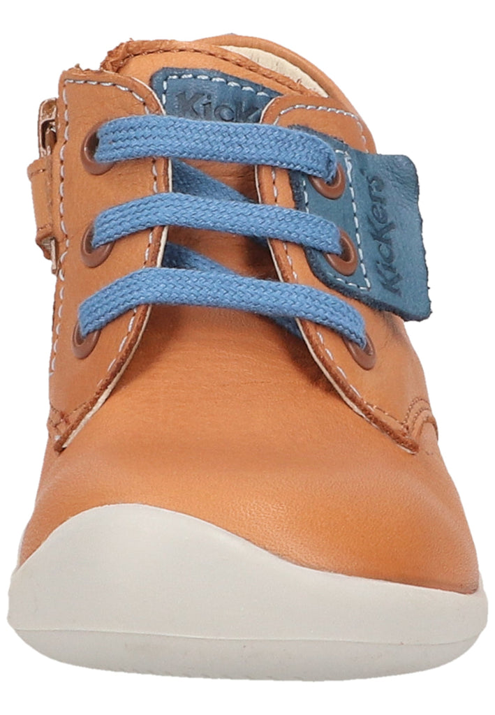 Kickers Halbschuhe Nappaleder Braun/Blau
