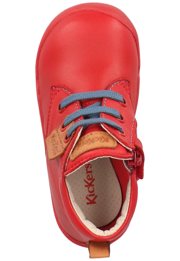 Kickers Halbschuhe Nappaleder Rot/Braun