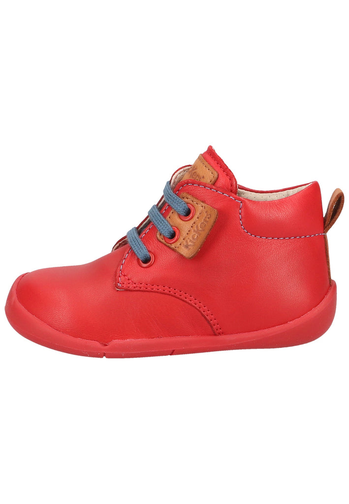 Kickers Halbschuhe Nappaleder Rot/Braun