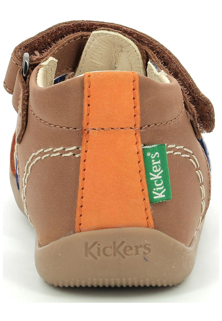 Kickers Halbschuhe Nubukleder Braun/Orange