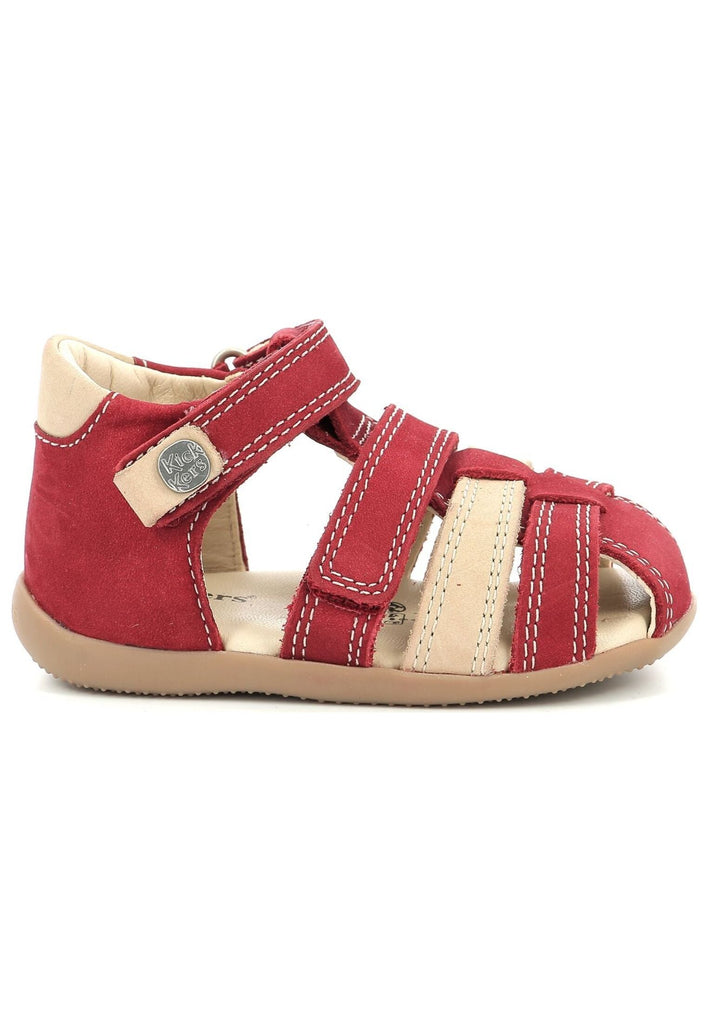 Kickers Halbschuhe Nubukleder Rot/Beige
