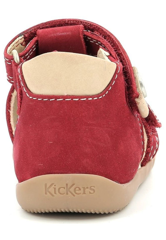 Kickers Halbschuhe Nubukleder Rot/Beige