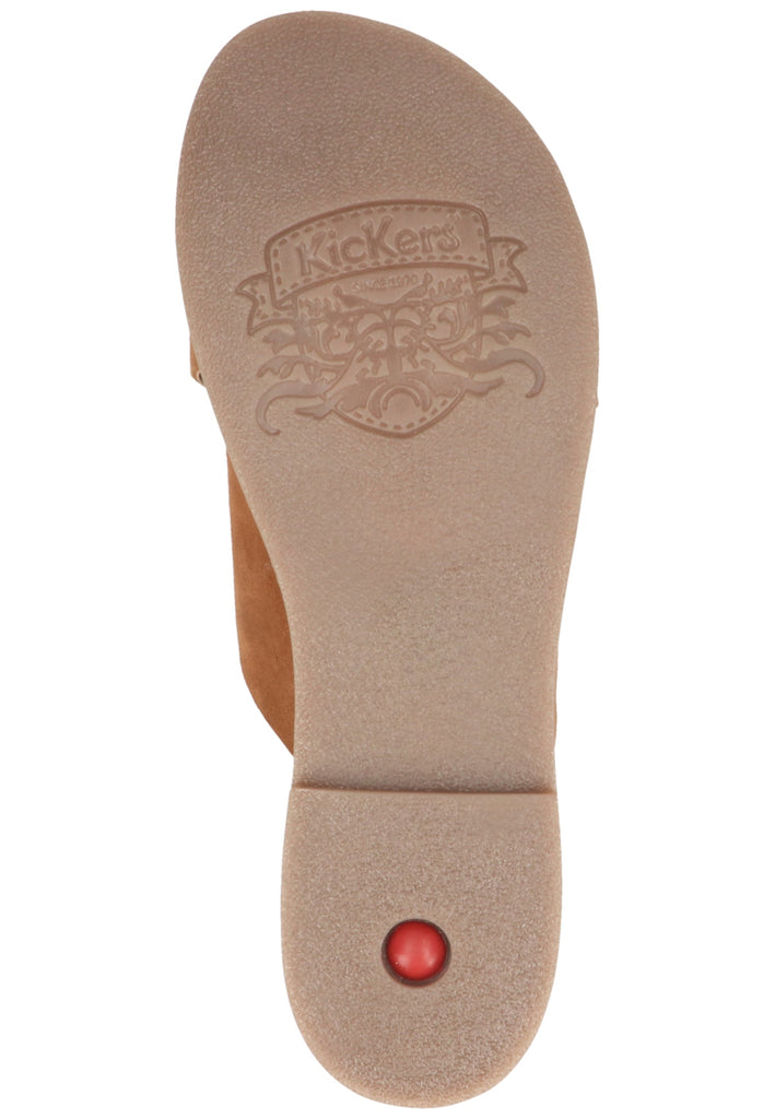 Kickers Pantoletten Leder Camel