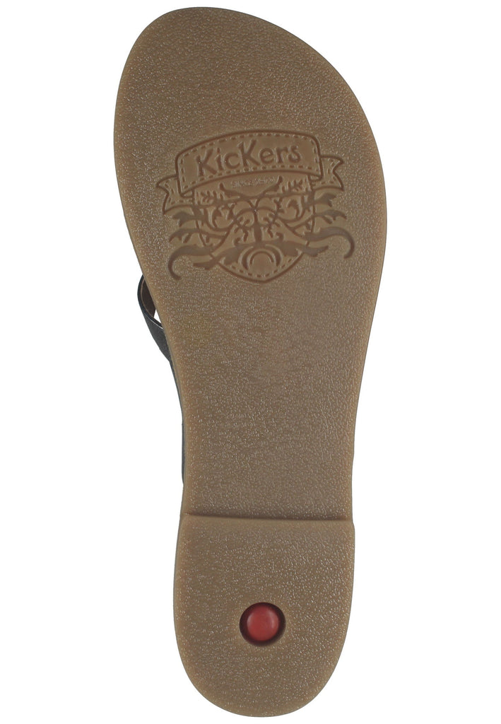 Kickers Pantoletten Leder Grau