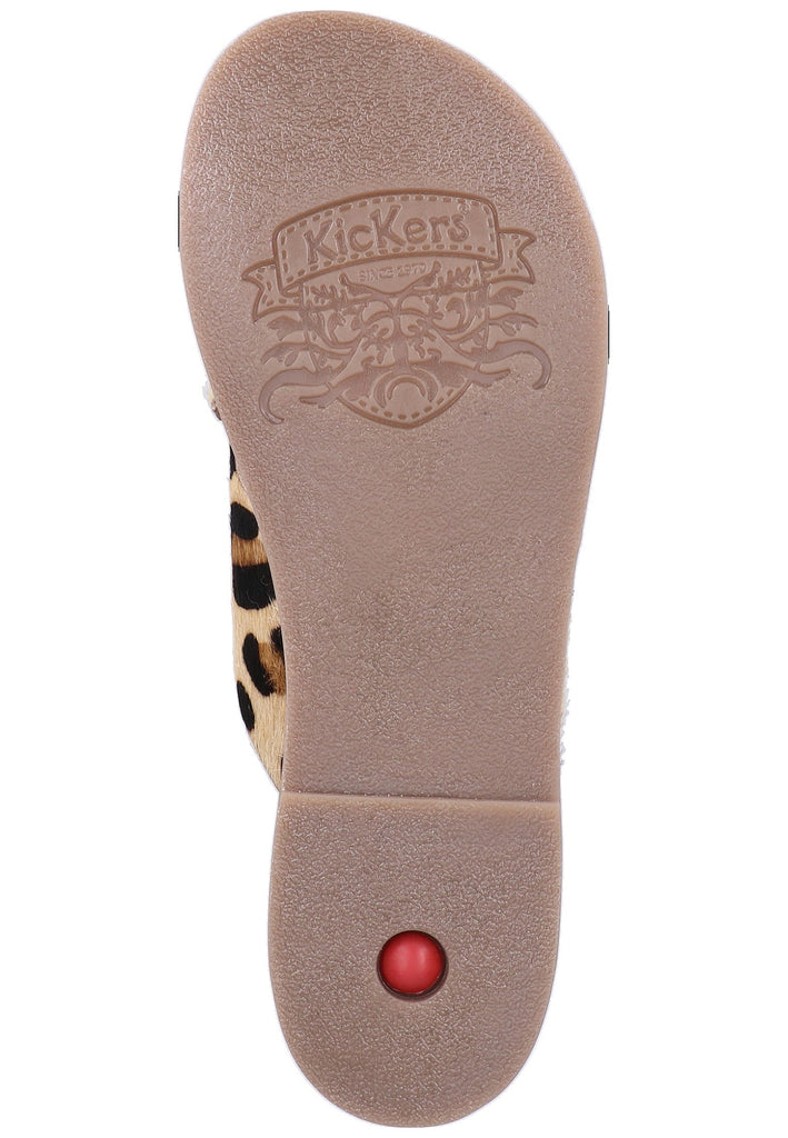 Kickers Pantoletten Leder Leopard