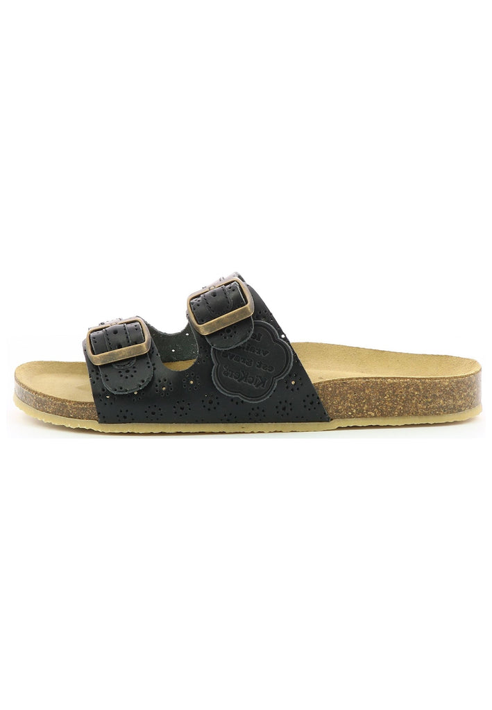 Kickers Pantoletten Leder Schwarz