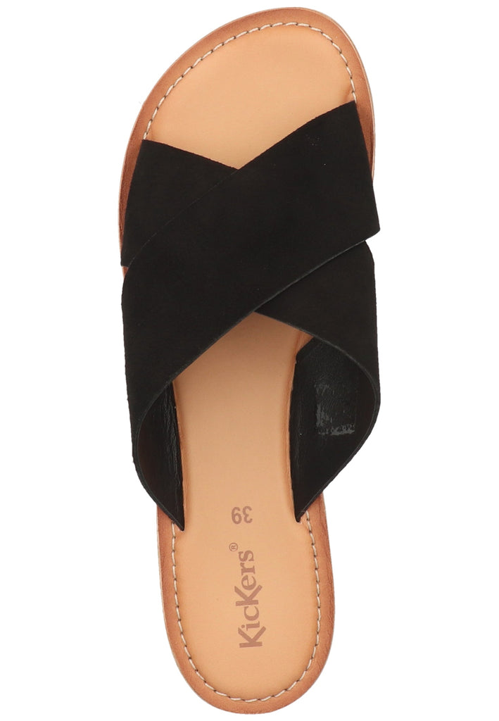 Kickers Pantoletten Leder Schwarz