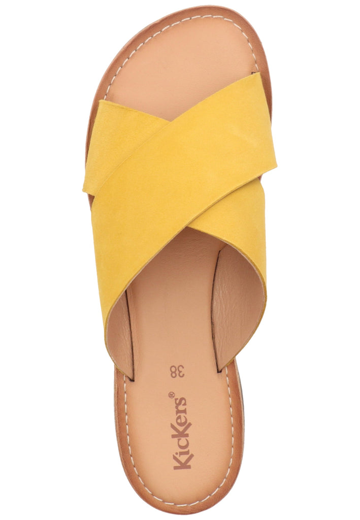 Kickers Pantoletten Veloursleder Gelb
