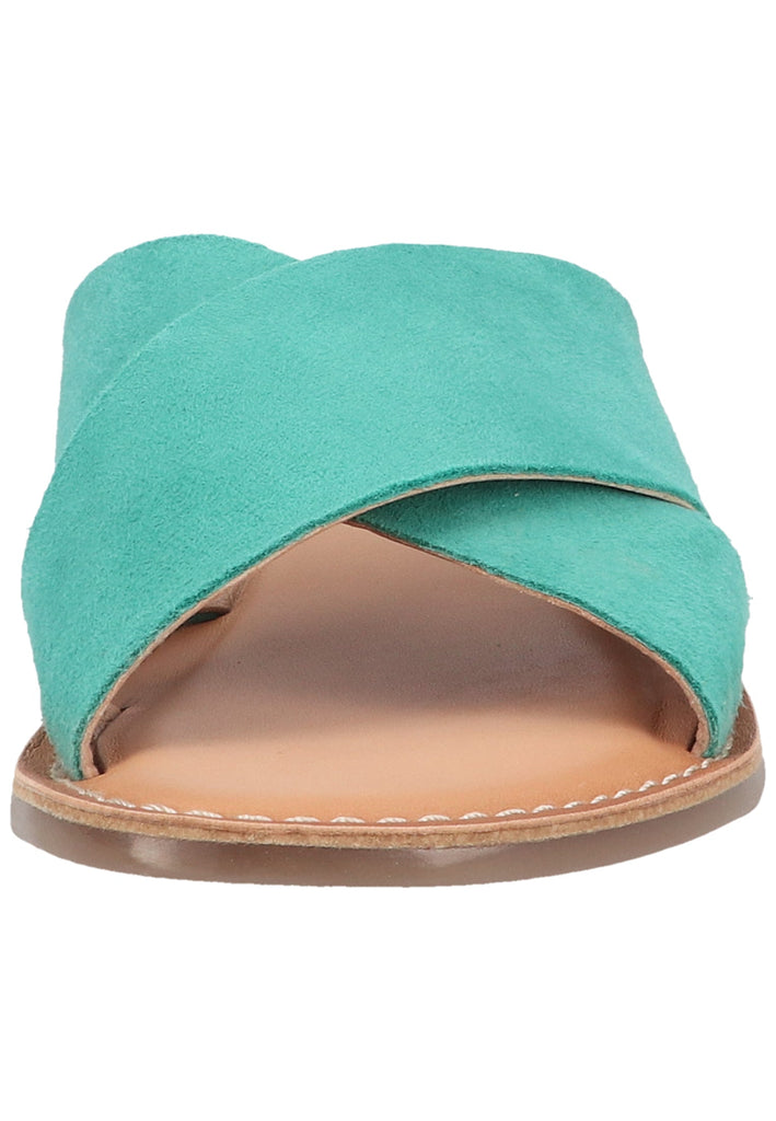 Kickers Pantoletten Veloursleder Grün