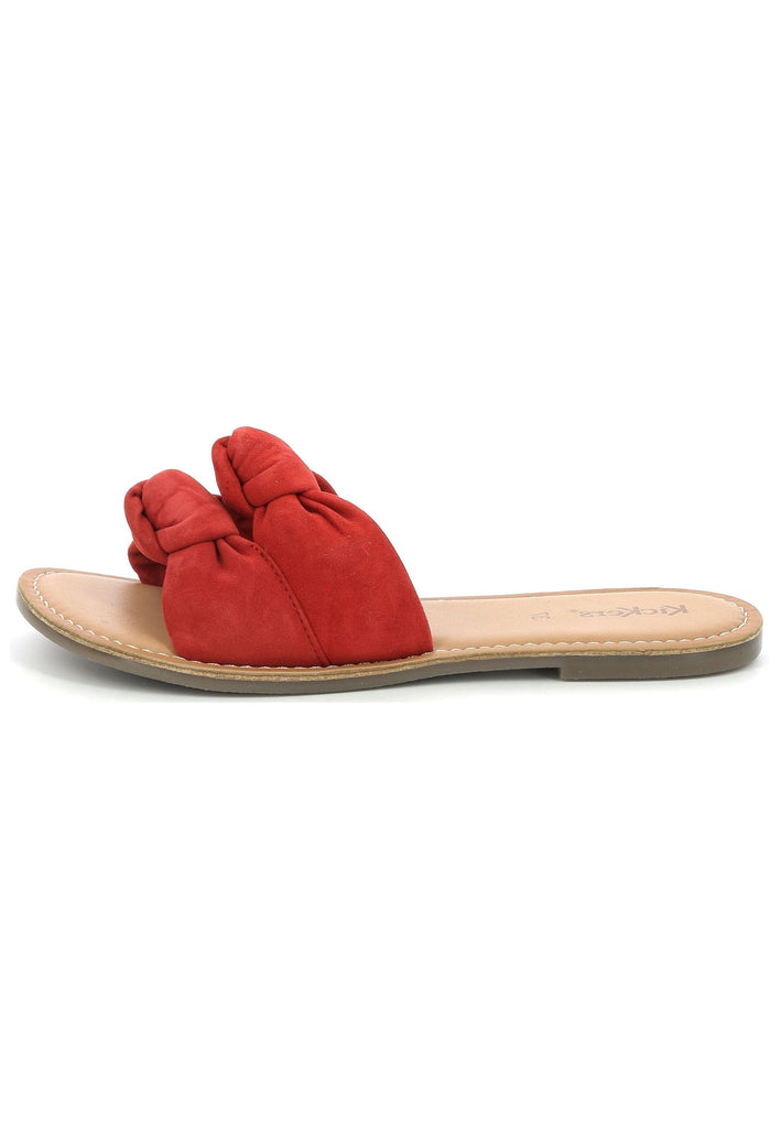 Kickers Pantoletten Veloursleder Rot