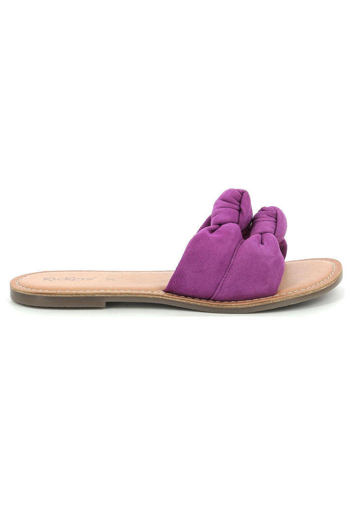 Kickers Pantoletten Veloursleder Violett