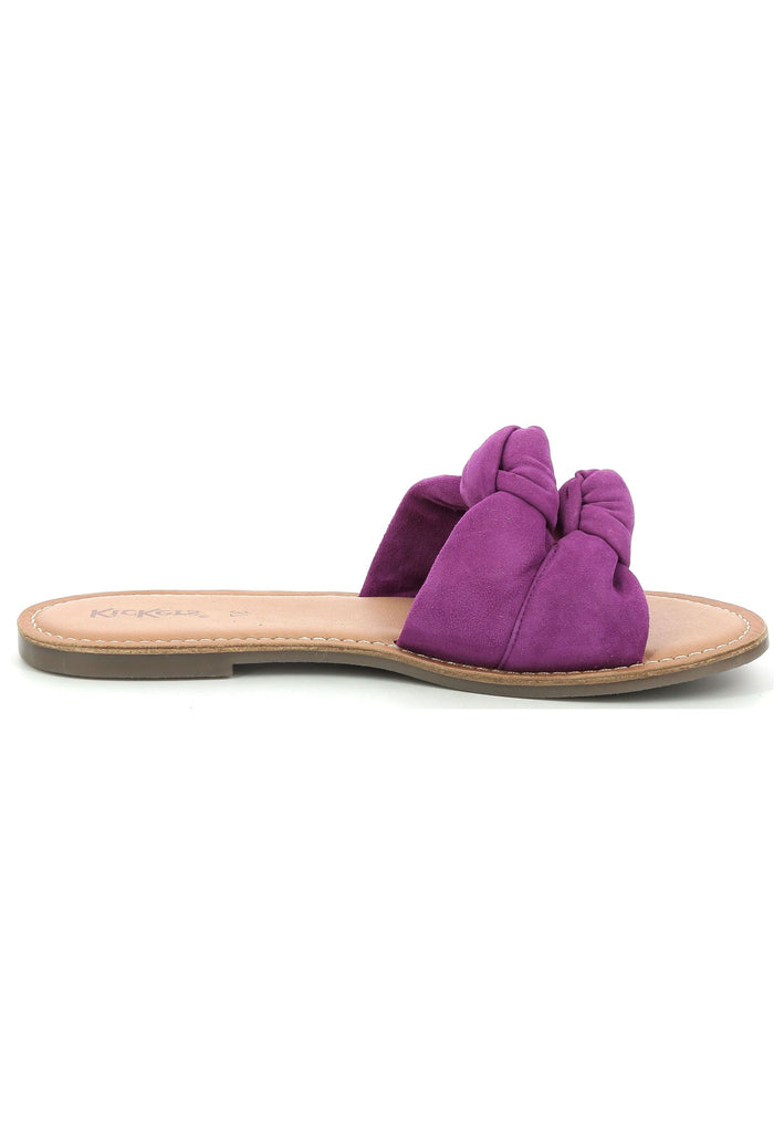 Kickers Pantoletten Veloursleder Violett