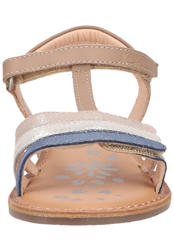 Kickers Sandalen Leder Beige/Blau