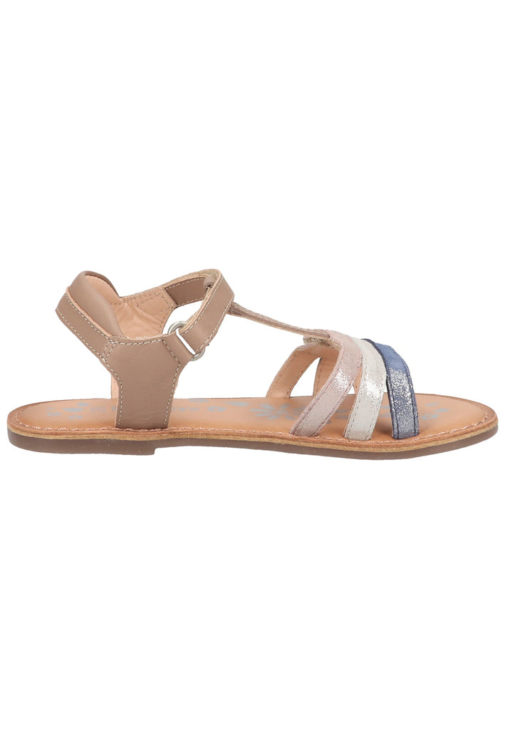 Kickers Sandalen Leder Beige/Blau
