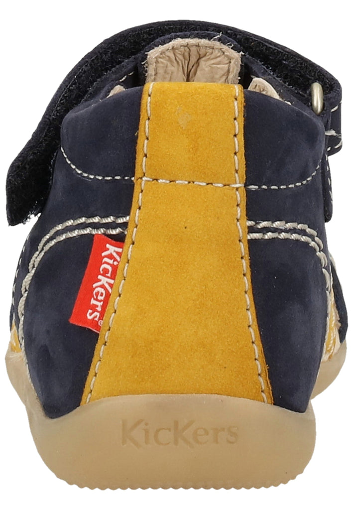 Kickers Sandalen Leder Blau/Gelb