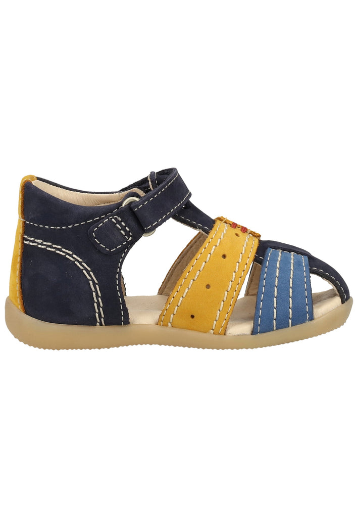 Kickers Sandalen Leder Blau/Gelb