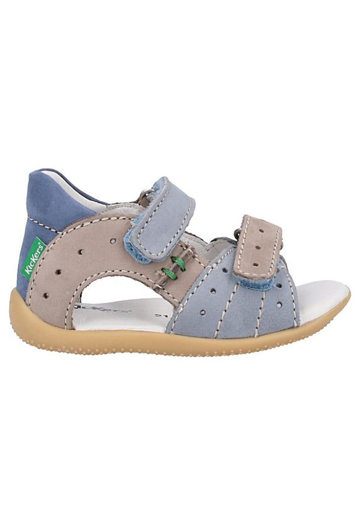 Kickers Sandalen Leder Grau/Blau
