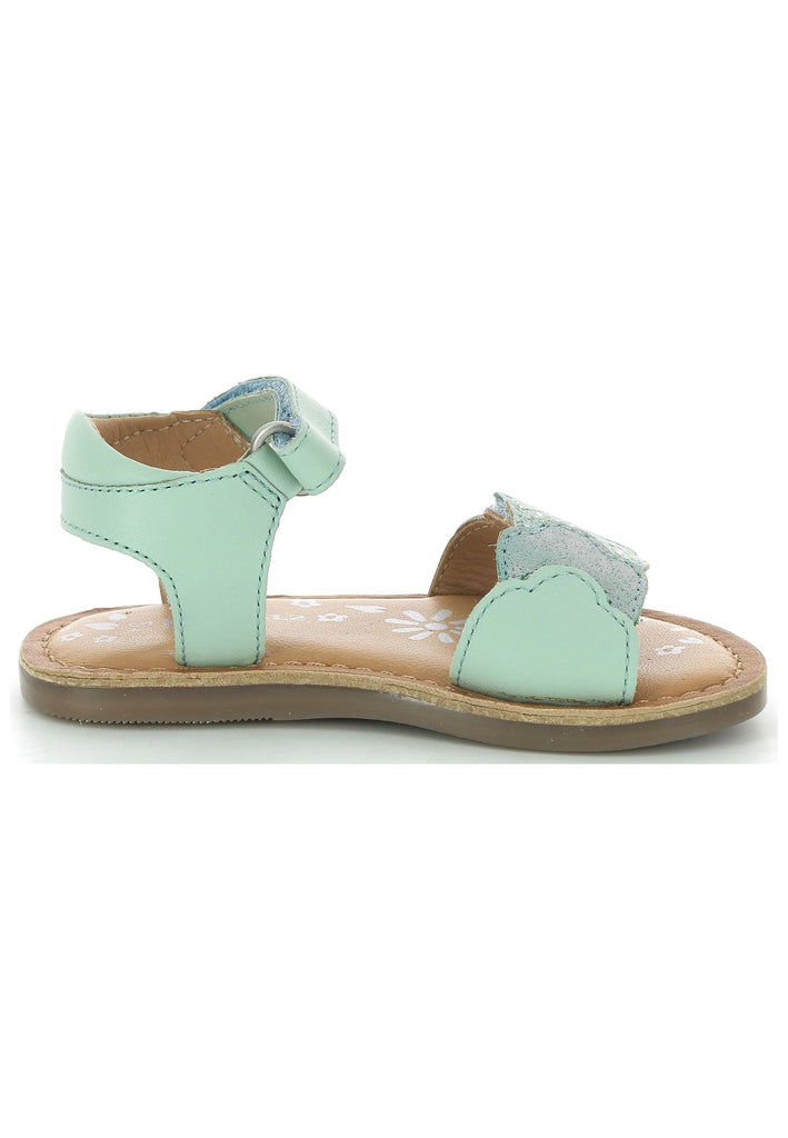 Kickers Sandalen Leder Hellgrün