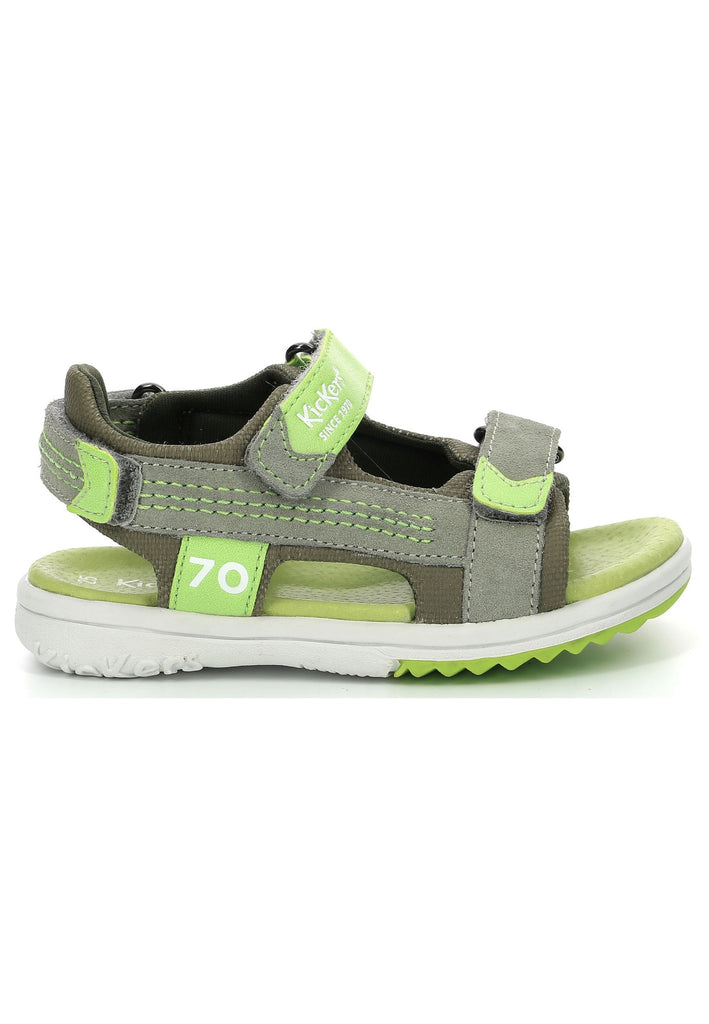 Kickers Sandalen Leder Khaki/Gruen
