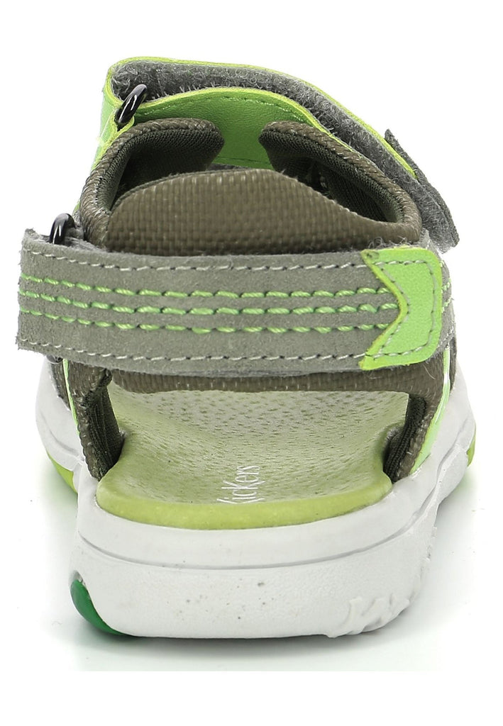 Kickers Sandalen Leder Khaki/Gruen