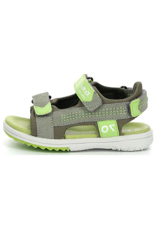 Kickers Sandalen Leder Khaki/Gruen