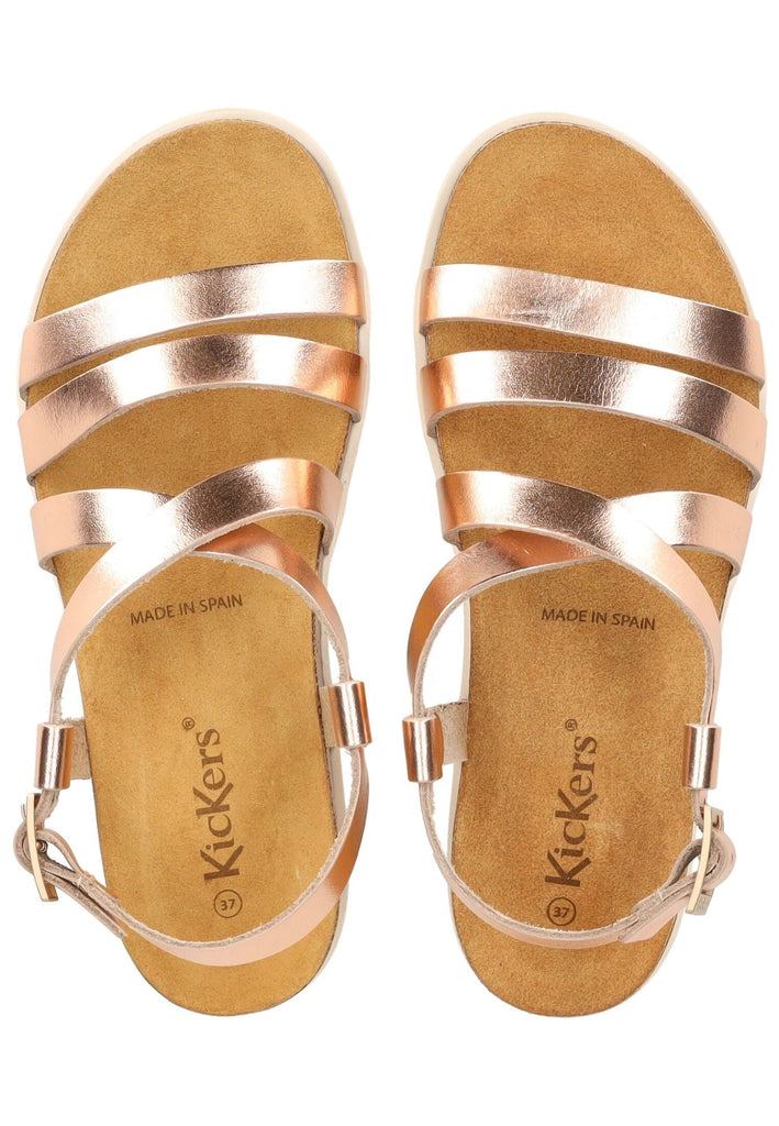 Kickers Sandalen Leder Metallic Rose