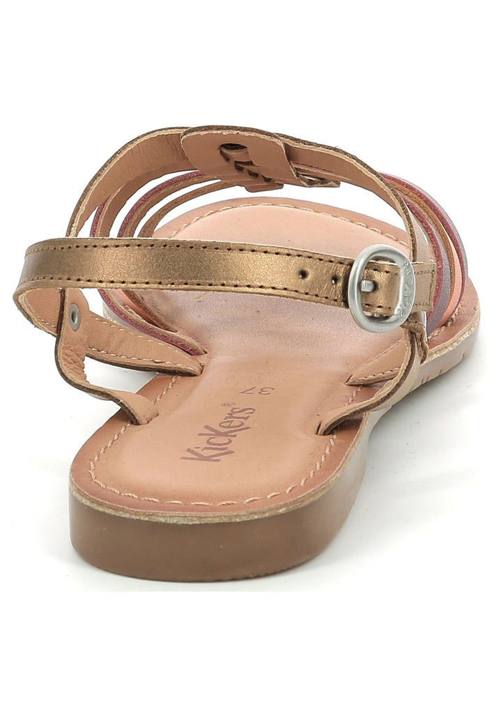 Kickers Sandalen Leder Rot Kombi