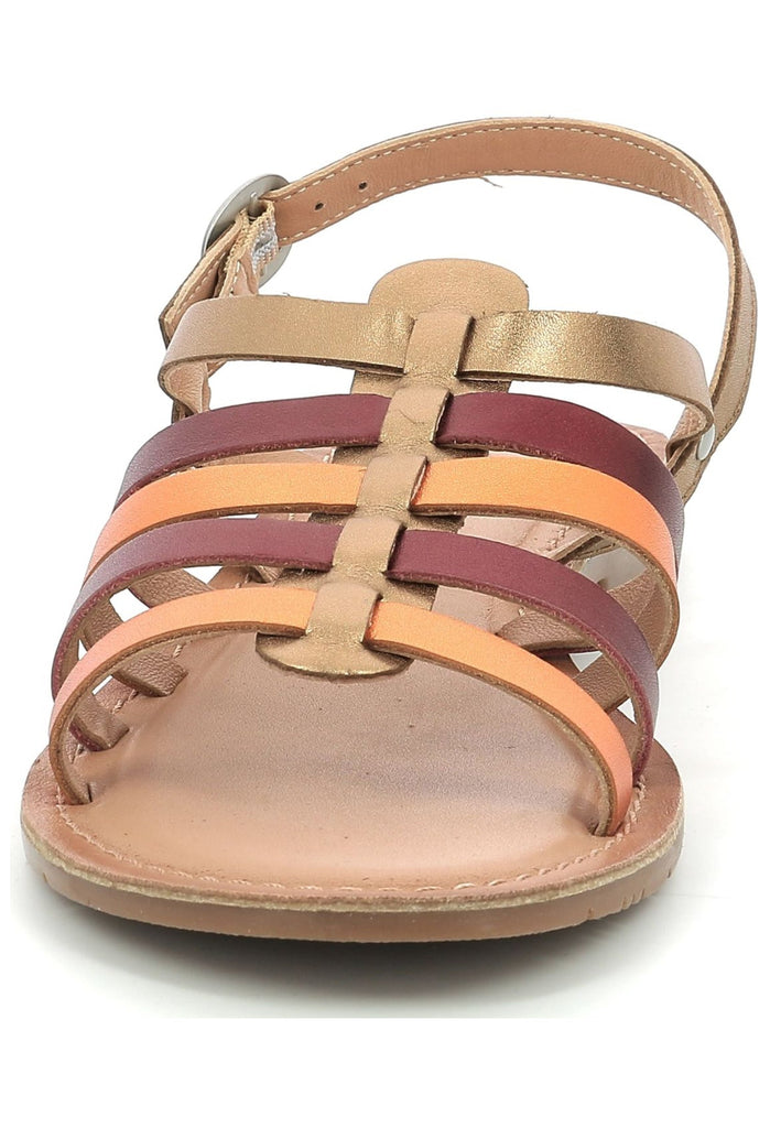 Kickers Sandalen Leder Rot Kombi