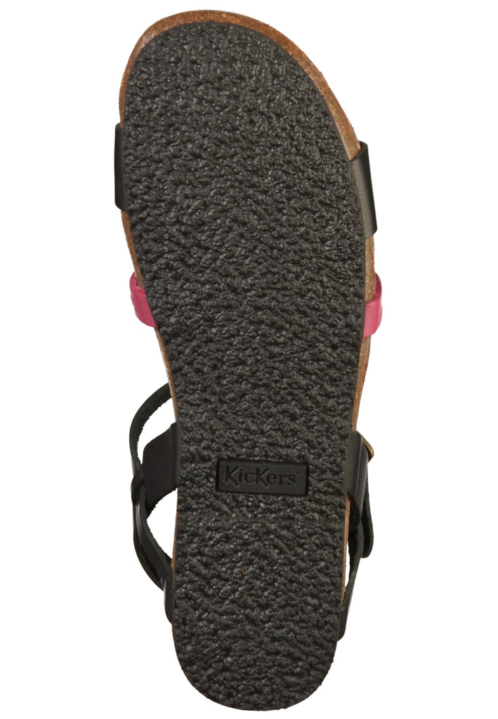 Kickers Sandalen Leder Schwarz/Pink
