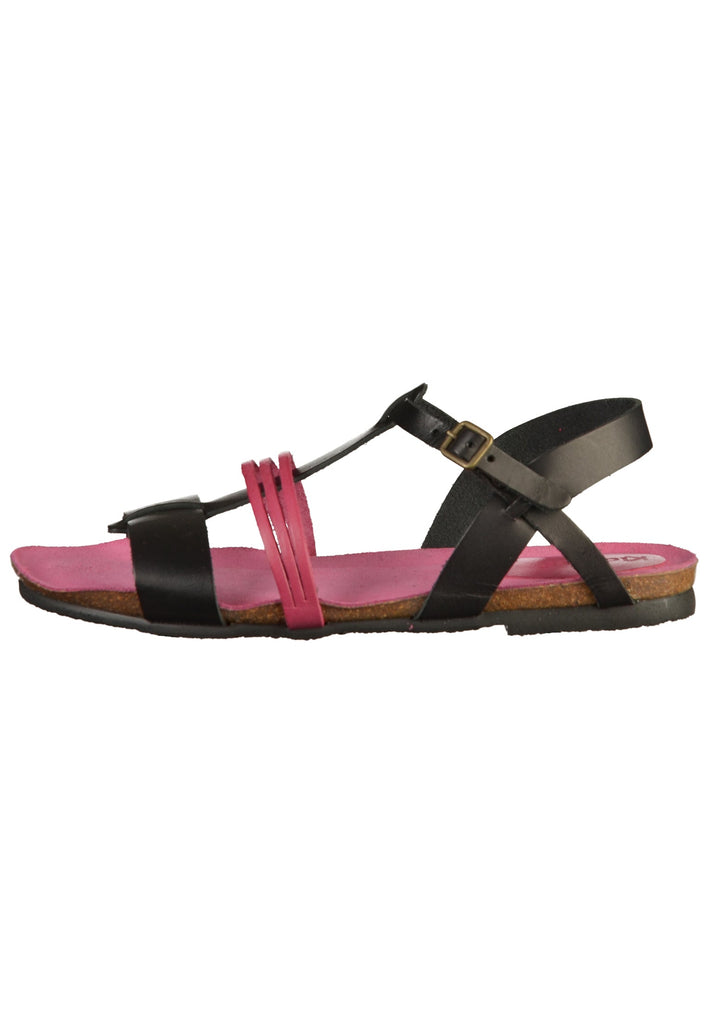 Kickers Sandalen Leder Schwarz/Pink